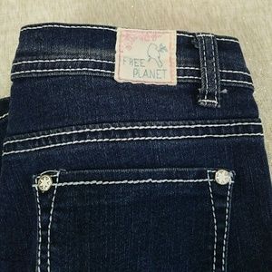 Girls Free Planet Capri Jeans